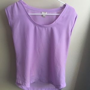 JCrew Short Sleeve Purple Blouse